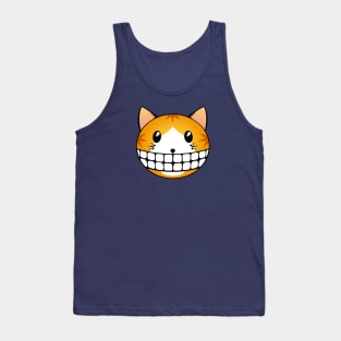 Cute Ginger Tuxie Kitty with Big Smile Tank Top